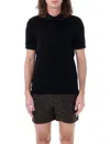 Tom Ford Towelling Polo Shirt In Black