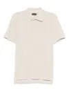 Tom Ford Towelling Polo Shirt In Neutral