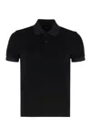 Tom Ford Black Short-sleeves Polo In Cotton Piquet Jersey