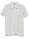 Tom Ford Grey Polo Shirt With Classic Collar In Cotton Blend Man In Grey