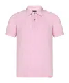 Tom Ford Classic Piquet Polo With Three-button Placket In Pink