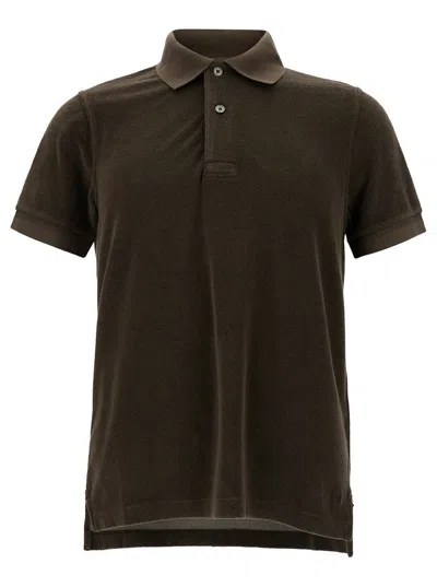 Tom Ford Towelling Short In Brown