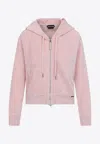 Tom Ford Towelling Hoodie With Hood And Pockets In Pink