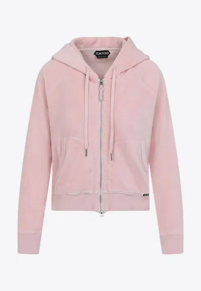 TOM FORD TOWELLING ZIP-UP HOODED SWEATSHIRT