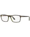 Tom Ford Tr000539 Men's Rectangle Eyeglasses In Green Dark