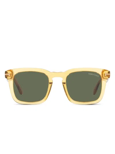 Tom Ford Tr001097 Square-frame Sunglasses In Yellow