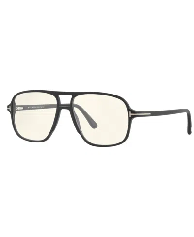 Tom Ford Tr001317 Men's Square Eyeglasses In Black Matte