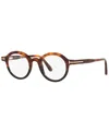 Tom Ford Tr001334 Unisex Round Eyeglasses In Tortoise Light
