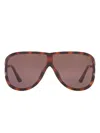 Tom Ford Tr001938 Pilot-frame Sunglasses In Green