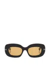 Tom Ford Islay 50mm Small Rectangular Sunglasses In Black