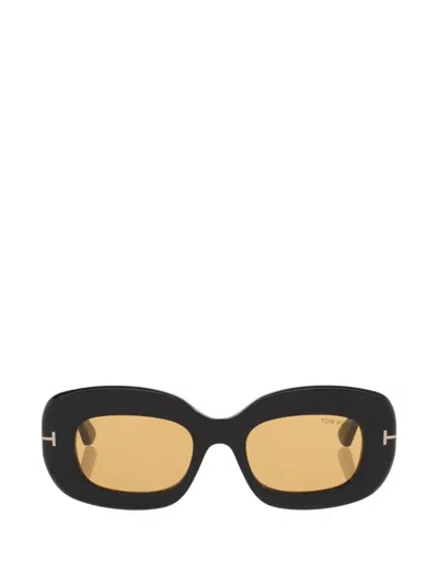 Tom Ford Islay 50mm Small Rectangular Sunglasses In Black