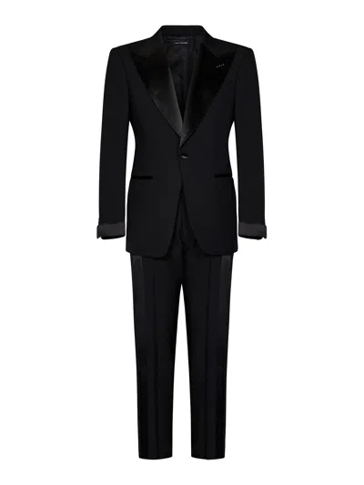 Tom Ford Two-piece Single-breasted Dinner Suit In Black