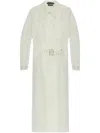 Tom Ford Transparent Belted Trench Coat In White