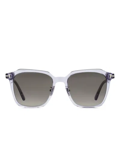 Tom Ford Transparent-frame Sunglasses In Grey