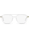 Tom Ford Transparent Aviator-frame Glasses In Nude