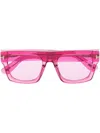 Tom Ford Transparent Square-frame Sunglasses In Pink