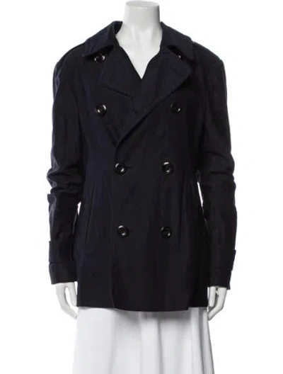 Pre-owned Tom Ford Trench Coat In Blue