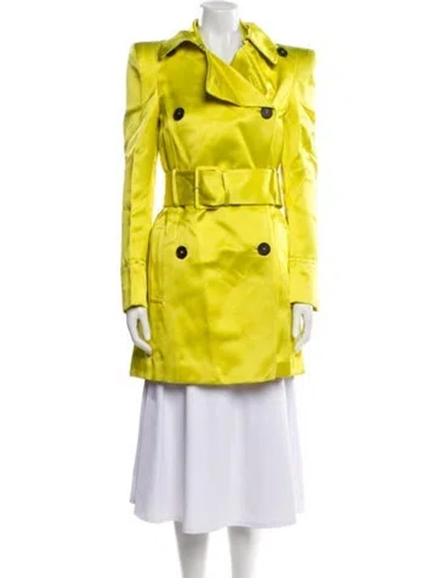 Pre-owned Tom Ford Trench Coat In Yellow