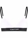 Tom Ford Logo Modal Jersey Triangle Bra In White