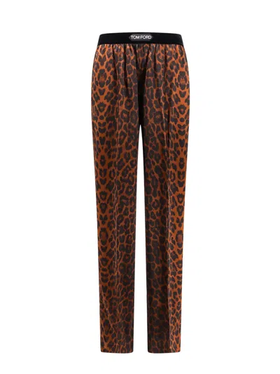 Tom Ford Trouser In Natural Print