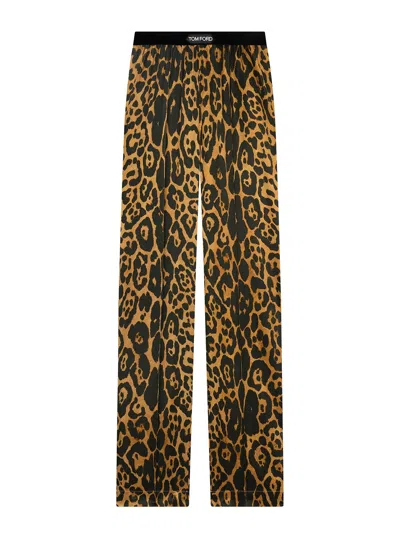 Tom Ford Woven Trousers Clothing In Multicolor