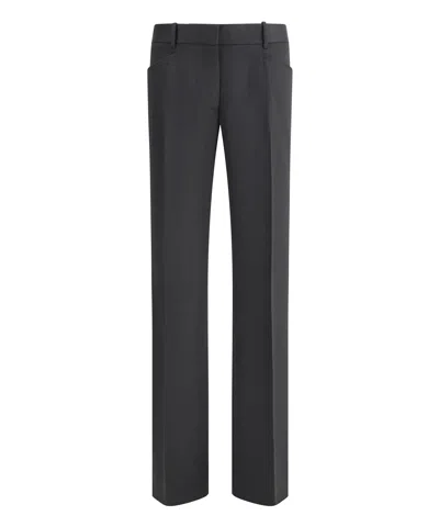 Tom Ford Light Grain De Poudre Tailored Low Waist In Black