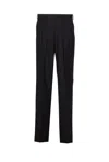Tom Ford High Twist Broken Twill Double Pleat Trousers Clothing In Black