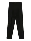 Tom Ford High Twist Broken Twill Double Pleat Trousers Clothing In Black