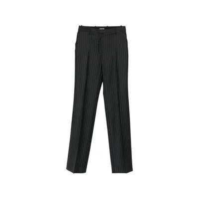 Tom Ford Pinstripe-pattern Tailored Trousers In Black