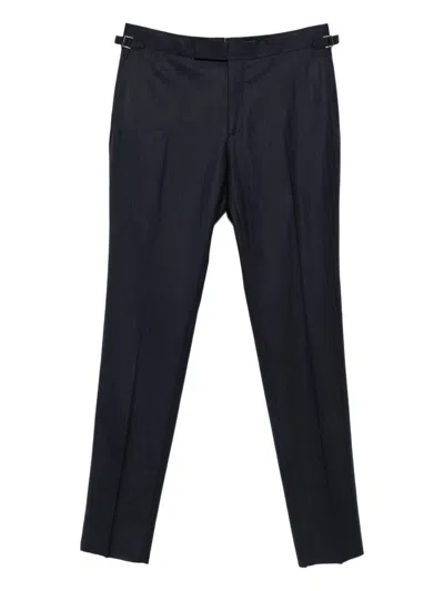 Tom Ford Trousers Blue In Black