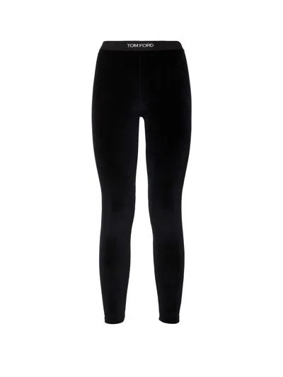 Tom Ford Branded Leggings In Black