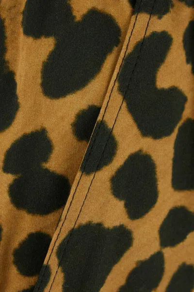 Tom Ford Multicolor Pants With Logo Patch On The Waist And All-over Leopard Print