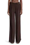 Tom Ford Pleated High-rise Wide-leg Pants In Brown