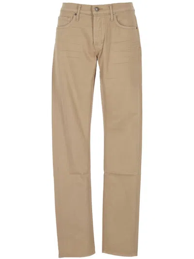 Tom Ford Stretch Twill Slim Fit Jeans In Brown