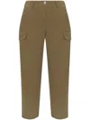 Tom Ford Logo Patch Cargo Pants In Green