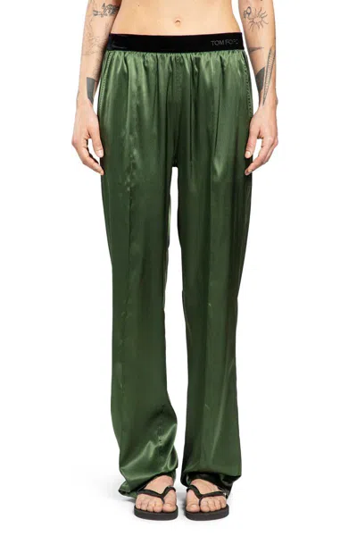 Tom Ford Trousers In Green