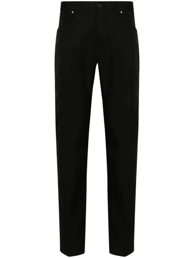 Tom Ford Logo-patch Trousers In Black