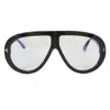 Tom Ford Troy Blue Light Block Pilot Unisex Sunglasses Ft0836 001 61 In Multi
