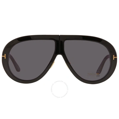 Tom Ford Troy Smoke Pilot Unisex Sunglasses Ft0836 01a 61 In Multi-color
