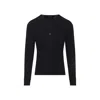Tom Ford Mens Black Henley Ribbed Relaxed-fit Cotton-blend T-shirt In Black