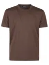 Tom Ford Regular Fit T-shirt In Lyocell And Cotton In Green