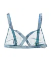 Tom Ford Iridescent Sable Tulle Top Underwear And Body Light Blue In Blue