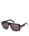 Tom Ford Turner Ft1101 01a Sunglasses In Black/purple Solid