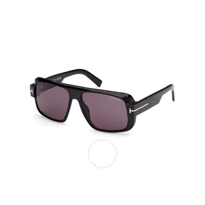 Tom Ford Turner Smoke Navigator Men's Sunglasses Ft1101 01a 58 In Black