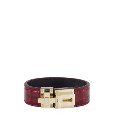 Tom Ford Turnlock Bracelet In Red