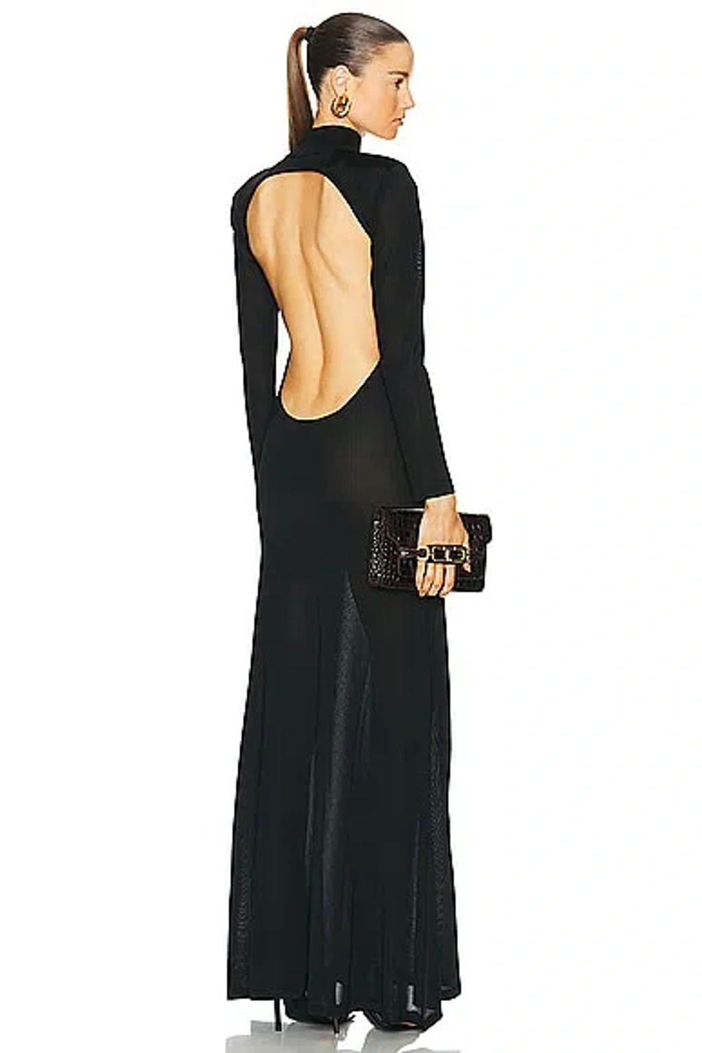 Tom Ford Turtleneck Evening Dress In Black | ModeSens