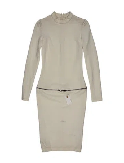 Pre-owned Tom Ford Turtleneck Knee-length Dress In Neutral