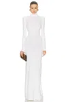 Tom Ford Turtleneck Long Dress In Off White