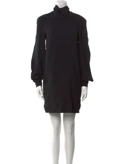 Pre-owned Tom Ford Turtleneck Mini Dress In Black