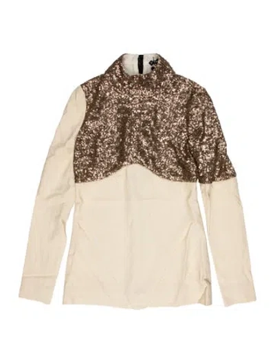 Pre-owned Tom Ford Turtleneck Mini Dress In Neutral